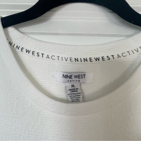 Nine West cropped athleisure sweatshirt white size XL - Picture 8 of 9